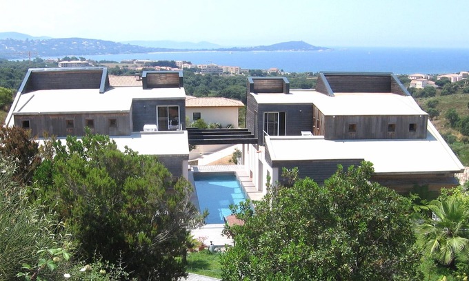 Porticcio Villa | Villa con piscina y hermosa vista al mar cerca de playas y tiendas