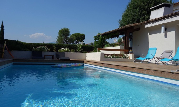 Biot Casa | Villa with swimming pool and large garden, AC, quiet, 300m from town center