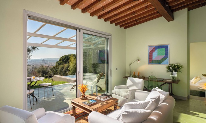 Le Cure Casa | Villino Arancio, Florence Panorama, small pool surrounded by olive trees