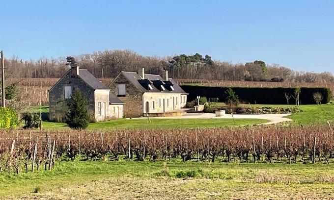 Benais Cabaña | Casa rural en viñedo, todo incluido, jardín y bicicletas, cerca de Saumur-Chinon-Langeais