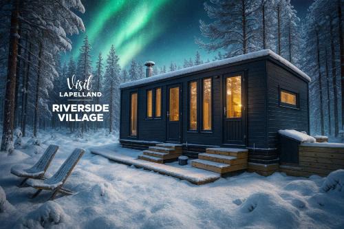 Kolari Chalet De Esquí | Visit Lapelland - Riverside Village with a Nature View, Fireplace, Sauna, Kitchen