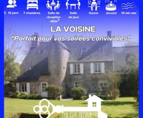 Valognes Casa | Voisine 15pers SPA Billard 15min Mer