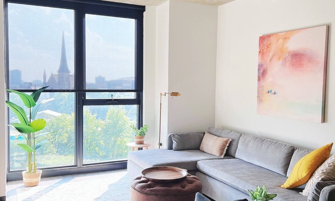 West Town Apartamento | West Loop, Downtown 1BR Luxury Bldg, Gym,Pool, Rooftop,W/D, Walk to Fulton Mkt