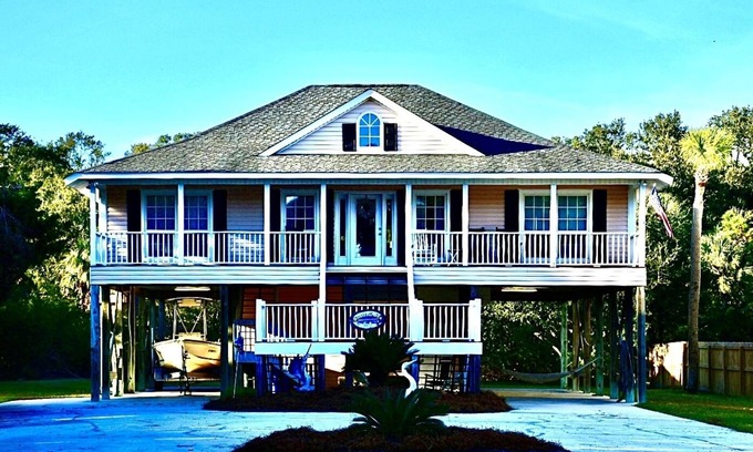 Edisto Island Casa | Inicio precioso BCH, -600 + 'a la playa, SLP 10, Wi-Fi, Tidal Cr, zona evento perfecto