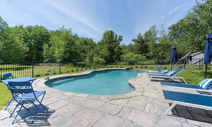 Cornwall Bridge Casa | WARREN-NYC 2Hrs, Ski Mohawk!, 5BR Mint Design, Pool, Tennis, 20 Acres PoshPadsCT