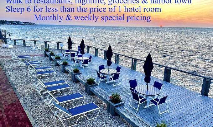 Culloden Shores Apartamento | Water &Sunset views POOL mint studio Balcony SLEEP 5 walk2 beach harbor dock