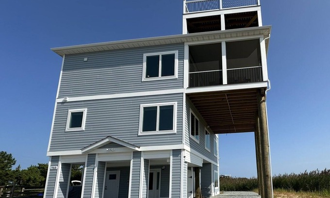 Broadkill Beach Casa | Water Views All Around w/Rooftop Deck I Steps to Beach I Elevator I Pet Friendly