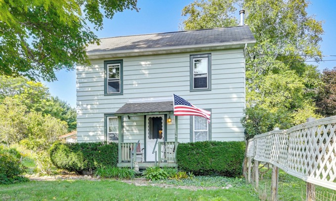 Newfield Casa | Waterfall Wonderland: Home w/ Fire Pit in Newfield