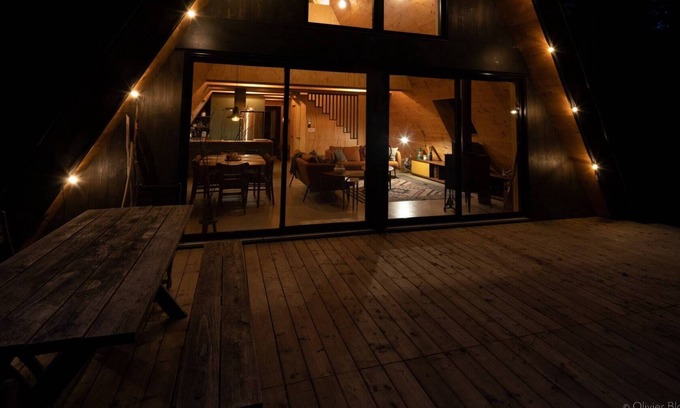 Saint-Calixte Chalet De Esquí | WATERFRONT, A-Frame, communion with nature,