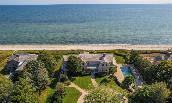 Wianno Casa | Waterfront Estate in Prestigious Osterville | Private Beach, Pool & Hot Tub and Central AC-Sleeps 15