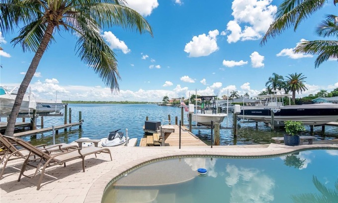 North Redington Beach Casa | Waterfront Getaway with Boat, Pool & Walk to Beach