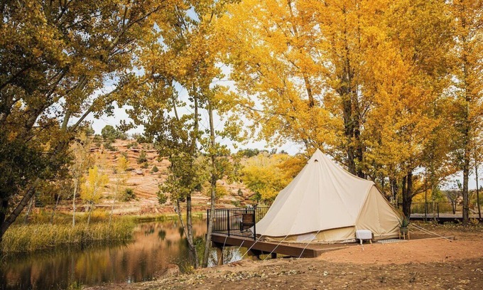 Kanab Alquiler De RV | Waterfront Glamping Suite w Private Deck #1