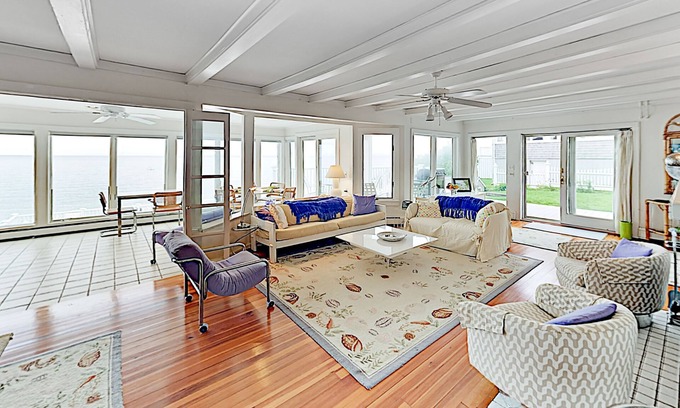Sagamore Beach Casa | Waterfront home on Sagamore Beach with private pool & panoramic bay views