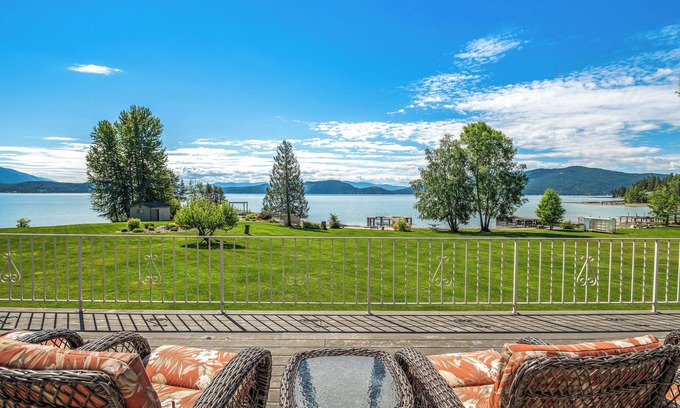 Sandpoint Casa | Waterfront home with AC, boat lift, dock | Dog Friendly