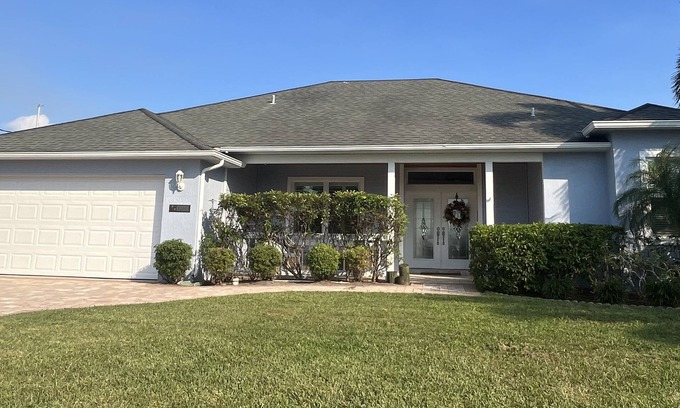 Palm City Casa | Waterfront house with dock, lift and hot tub