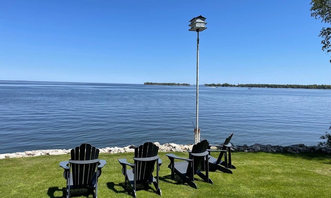 Little Sturgeon Casa | Waterfront Island View Retreat on Rileys Point in Southern Door County, WI