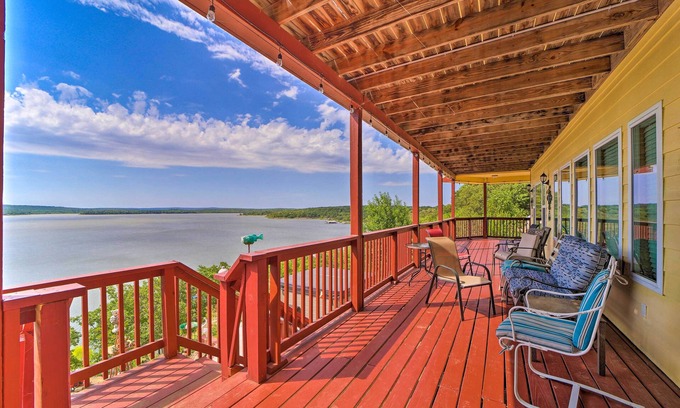 Longtown Casa | Waterfront Lake Eufaula Home: Multi-Level Balcony