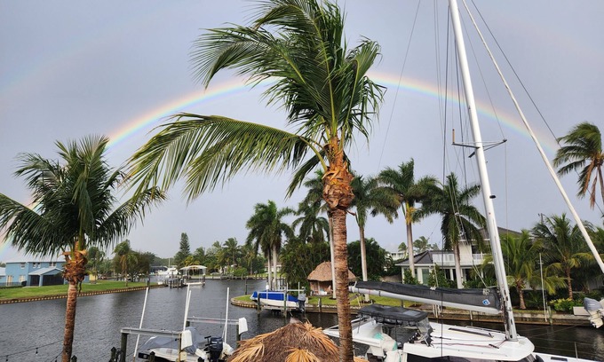 Palm City Casa | Waterfront Luxury Home with Private Dock for 50-foot boat