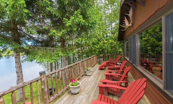 Saranac Lake Cabina | Cabina de alces frente al mar en el lago Colby, lago Saranac