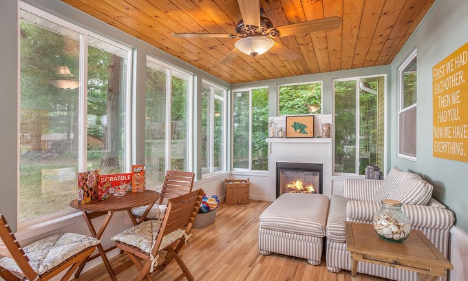 Newaygo Cabaña | Waterfront Newaygo Cottage w/ Private Dock & Beach
