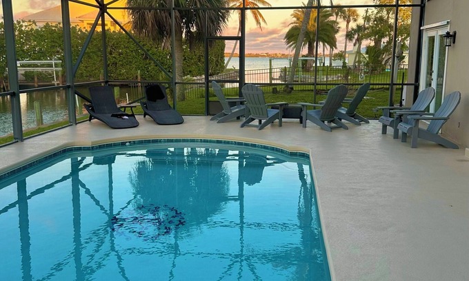 Sebastian Casa | Waterfront Oasis - Saltwater Pool - Private Dock - Backyard Fishing!