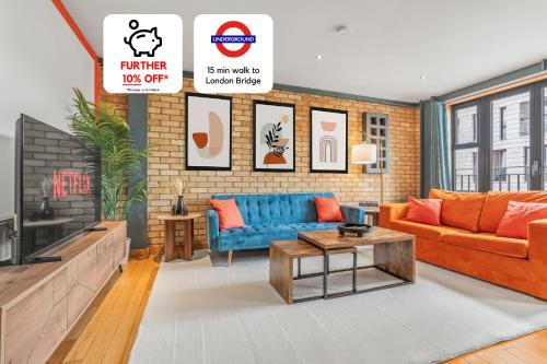 Cathedrals Apartamento | Waterloo - Modern and Industrial 2 Bed - Close to London Bridge, Sleeps 6