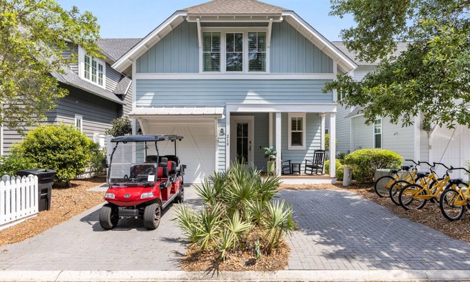 WaterSound West Beach Casa | Watersound West - Golf Cart - 4 Bikes - Pet Friendly