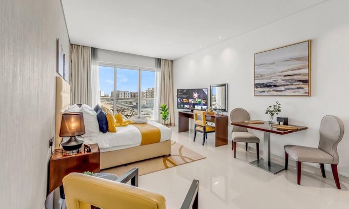 Dubai Investment Park Apartamento | Waves - Stylish Studio with Balcony in Dubai South