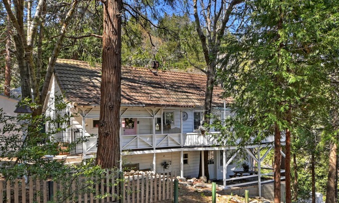 Crestline Cabaña | Welcome to Cupcake Cottage! Fireplace! Pet Friendly!
