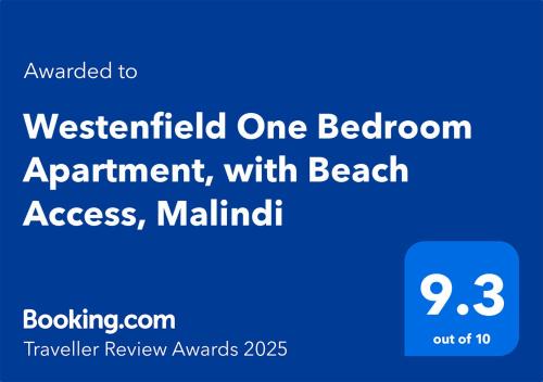 Malindi Marine National Park Apartamento | Westenfield One Bedroom Apartment, with Beach Access, Malindi