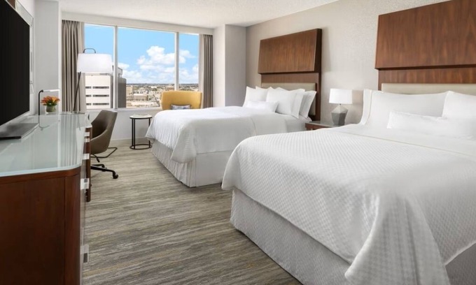 Downtown Long Beach Hotel | Westin Long Beach | 2 Double Beds | Near Shoreline Village