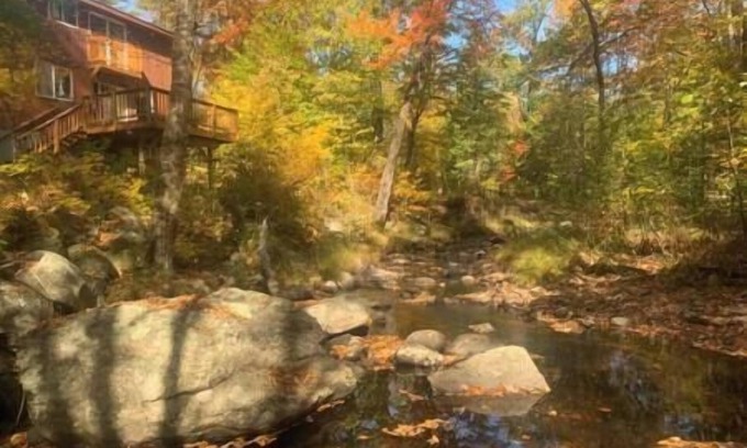 Grafton Cabina | Whispering Woods Cabin - Creekside & Pet Friendly