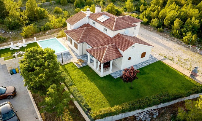 Sibenik Villa | Whitestone Villa Dubrava - three bedroom house with a swimming pool