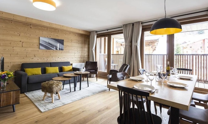 Plagne 1800 Apartamento | Wifi, vista montaña, balcón, parking, tv, local para esquís, 51m², La Plagne