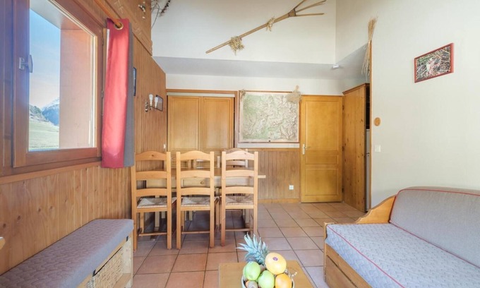 Lanslevillard Apartamento | Wifi, 50m de los comercios, sauna, balcón, parking, tv, local para esquís, 32m², Val Cenis