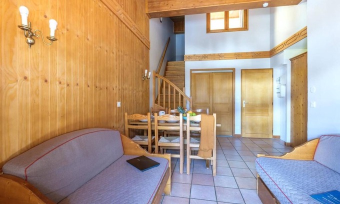 Lanslevillard Apartamento | Wifi, 50m de los comercios, sauna, balcón, parking, tv, local para esquís, 49m², Val Cenis
