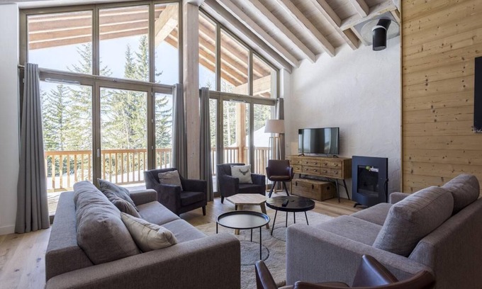 Les Eucherts Apartamento | Wifi, sauna, terraza, balcón, parking, tv, local para esquís, 90m², La Rosière