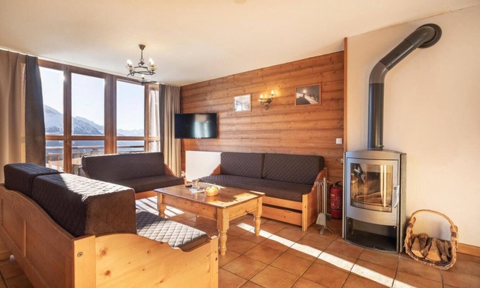 Les Eucherts Apartamento | Wifi, 150m de los comercios, piscina, sauna, hammam, balcón, chimenea o estufa a leña, tv