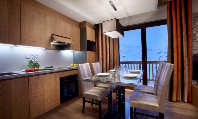 Arc-2000 Apartamento | Wifi, al pie de las pistas de esquí, fitness, piscina, sauna, hammam, balcón, tv, local para esquís