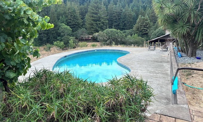 Navarro Casa | Private Anderson Valley Retreat w/ Pool & Redwood Forest Views