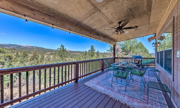 Ruidoso Cabina | 'Winnie's Cabin' Ruidoso Retreat: Deck + Mtn Views