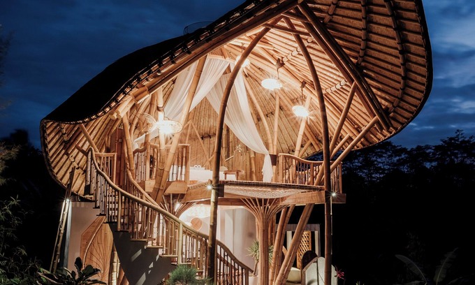 Selat Cabina | Wiwaka Big Leaf 1-bedroom lodge Bamboo in delightful Bali