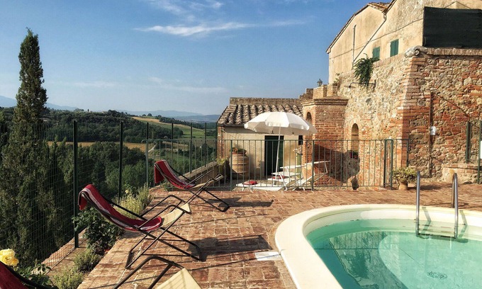 San Giovanni d'Asso Casa | Casa de vacaciones privada con A/C, piscina privada, WIFI, TV, patio, cerca de Montalcino