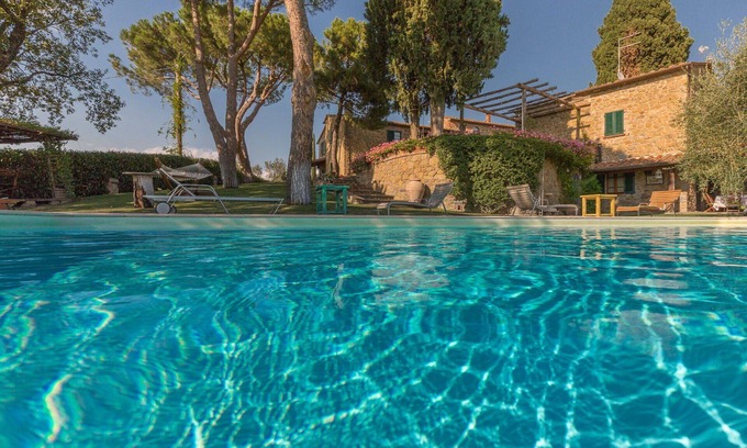 Lucignano Villa | Casa de vacaciones privada con WIFI, piscina privada, TV, veranda, vista panorámica, aparcamiento