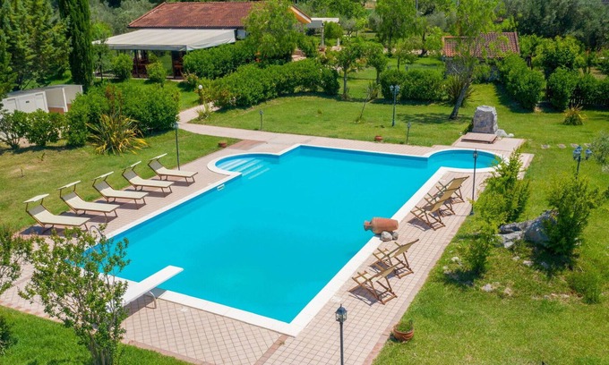 Giungano Villa | Casa de vacaciones privada con WIFI, piscina privada, A/C, TV, patio, vista panorámica