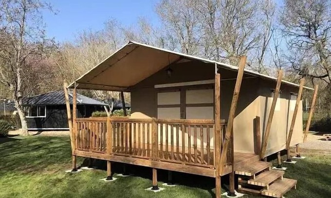 Luynes Casa | Wood Lodge Standard 25 m2 (2 Schlafzimmer ) + überdachte Terrasse 5 Personen