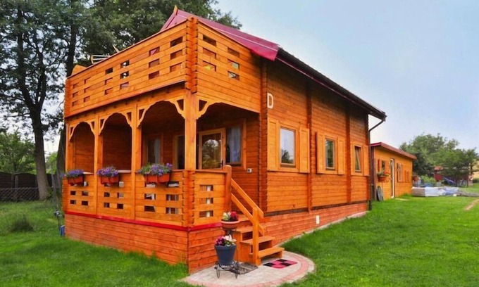 Malechowo Casa | Casa de Madera en Lago Ostrowieckie con Playa