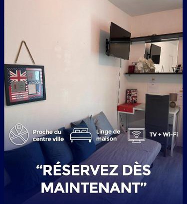 Barriere Saint Marc Apartamento | WorkSpace faubourg près de la gare TV WIFI CALME