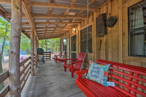 Golden Casa | Wright City Cabin with Fire Pit and Forest Views!