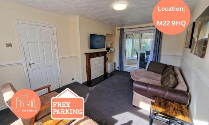 Broadheath Casa | Wythenshawe 3 bed Family Home by City SuperHost